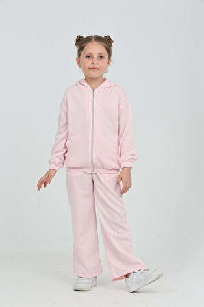 Toontoy Kız Çocuk Çizgili Eşofman Takım