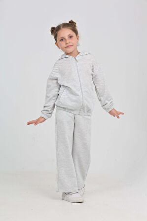 Toontoy Kız Çocuk Çizgili Eşofman Takım