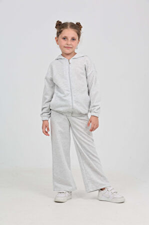 Toontoy Kız Çocuk Çizgili Eşofman Takım