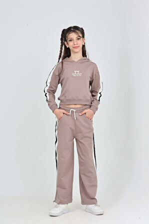 Toontoy Kız Çocuk Fiyonk Nakışlı Eşofman Takım