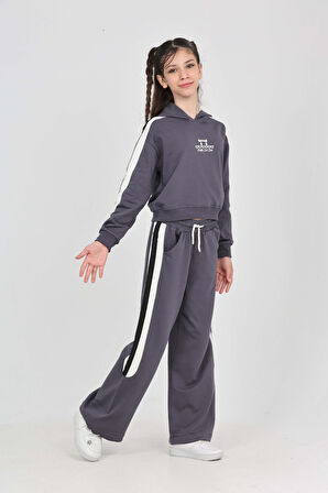 Toontoy Kız Çocuk Fiyonk Nakışlı Eşofman Takım