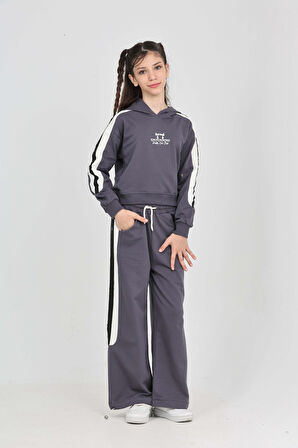 Toontoy Kız Çocuk Fiyonk Nakışlı Eşofman Takım