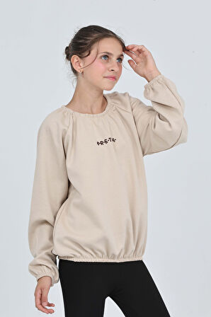 Toontoy Kız Çocuk Pretty Baskılı Sweatshirt