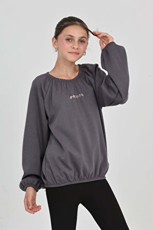 Toontoy Kız Çocuk Pretty Baskılı Sweatshirt