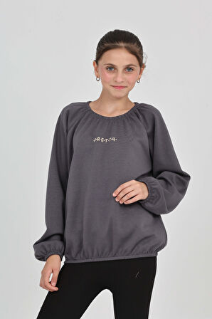 Toontoy Kız Çocuk Pretty Baskılı Sweatshirt