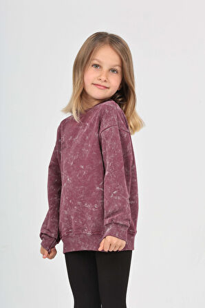 Toontoy Kız Çocuk Yıldız Baskılı Sweatshirt