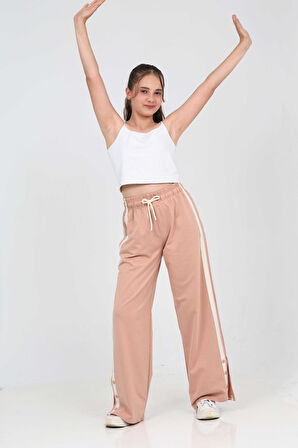 Toontoy Kız Çocuk Boydan Şeritli Eşofman Alt