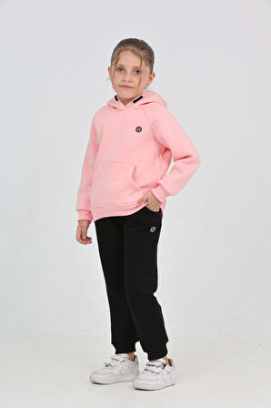 Toontoy Kız Çocuk Garni Nakışlı Eşofman Takım