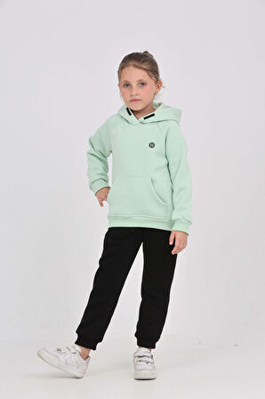 Toontoy Kız Çocuk Garni Nakışlı Eşofman Takım