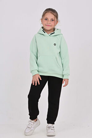 Toontoy Kız Çocuk Garni Nakışlı Eşofman Takım