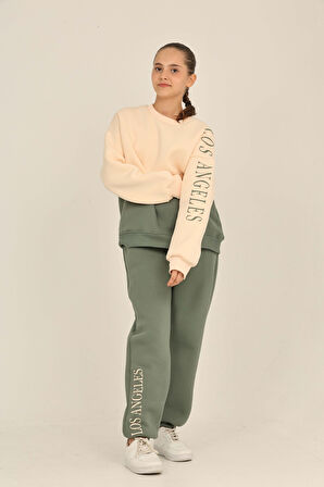 Toontoy Kız Çocuk Los Angeles Baskılı Eşofman Takım