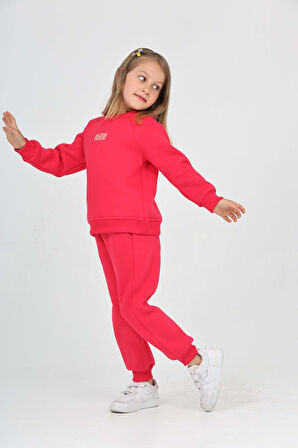 Toontoy Kız Çocuk Creatıve Nakışlı Eşofman Takım