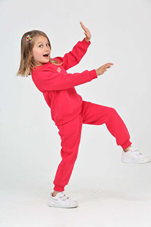 Toontoy Kız Çocuk Creatıve Nakışlı Eşofman Takım