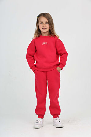 Toontoy Kız Çocuk Creatıve Nakışlı Eşofman Takım