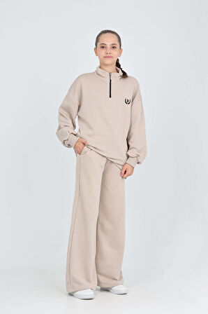 Toontoy Kız Çocuk Sonsuzluk Nakışlı Eşofman Takım