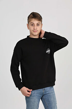 Toontoy Erkek Çocuk Cep Skate Baskılı Sweatshirt