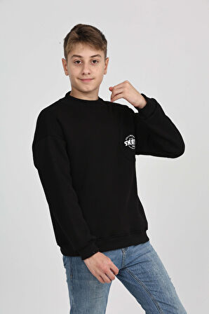 Toontoy Erkek Çocuk Cep Skate Baskılı Sweatshirt