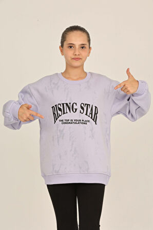 Toontoy Kız Çocuk Rısıng Star Baskılı Sweatshirt