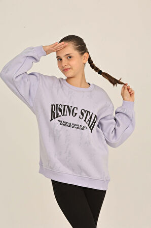 Toontoy Kız Çocuk Rısıng Star Baskılı Sweatshirt