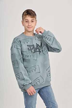 Toontoy Erkek Çocuk Play Baskılı Sweatshirt