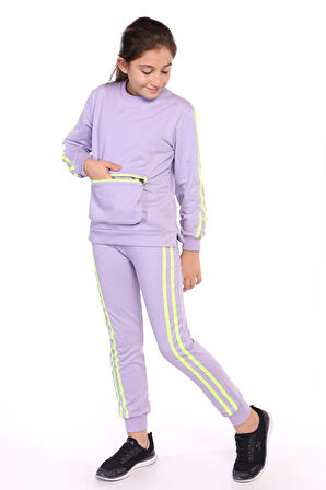 Toontoy Kız Çocuk Garni Detaylı Eşofman Takım