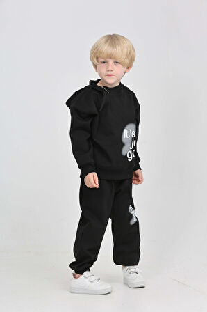 Toontoy Erkek Çocuk Yaka Fermuarlı Eşofman Takım