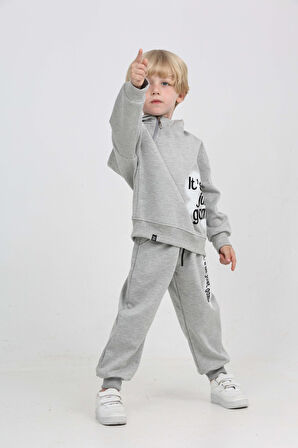 Toontoy Erkek Çocuk Yaka Fermuarlı Eşofman Takım