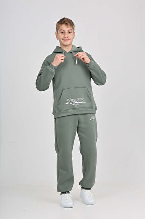 Toontoy Erkek Çocuk Kanguru Cep Baskılı Eşofman Takım