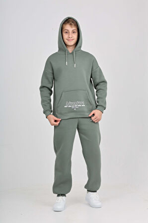 Toontoy Erkek Çocuk Kanguru Cep Baskılı Eşofman Takım