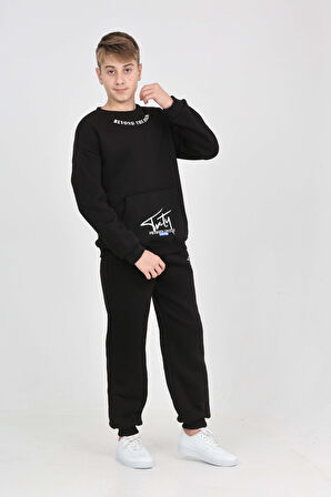 Toontoy Erkek Çocuk Yaka Baskılı Eşofman Takım