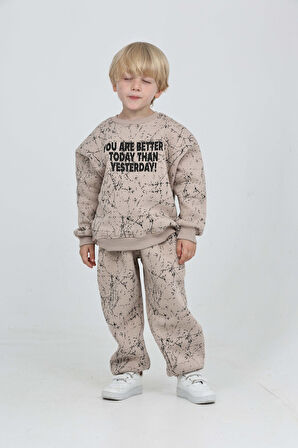 Toontoy Erkek Çocuk Yesterday Baskılı Eşofman Takım