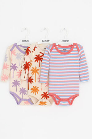 Toontoy Unisex Çok Desenli 3 Lü Zıbın