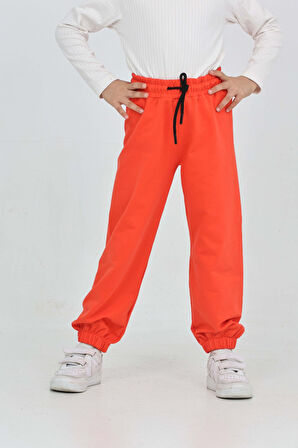 Toontoy Kız Çocuk Paça Ayı Baskılı Eşofman Alt