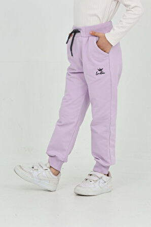 Toontoy Kız Çocuk Taç Nakışlı Eşofman Alt