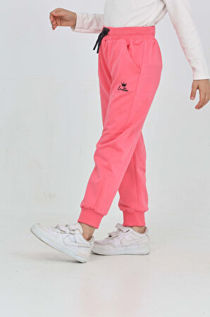 Toontoy Kız Çocuk Taç Nakışlı Eşofman Alt