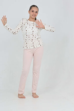 Toontoy Kız Çocuk Karma Baskılı Pijama Takım