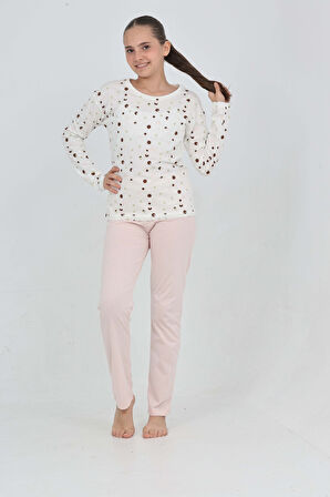 Toontoy Kız Çocuk Karma Baskılı Pijama Takım