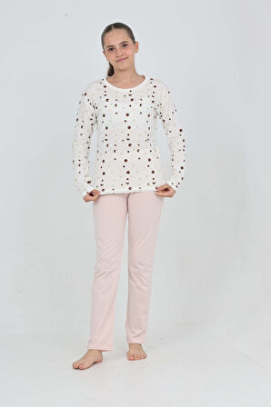 Toontoy Kız Çocuk Karma Baskılı Pijama Takım