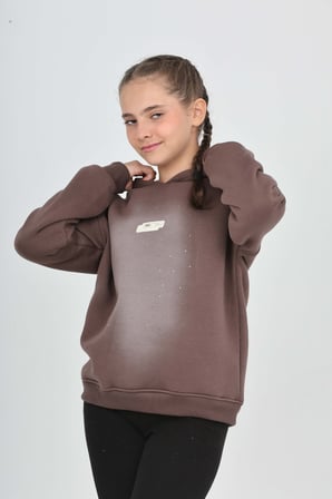 Toontoy Kız Çocuk Taş Dizaynlı Sweatshırt