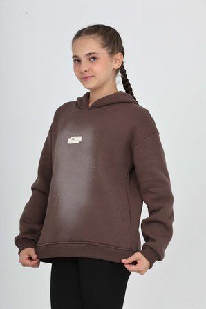 Toontoy Kız Çocuk Taş Dizaynlı Sweatshırt