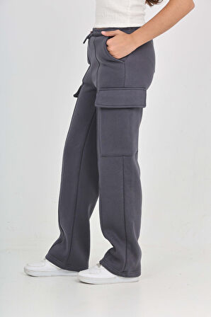 Toontoy Kız Çocuk Kargo Cep Detaylı Eşofman Alt