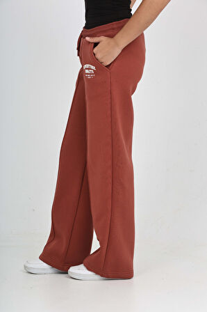 Toontoy Kız Çocuk Bol Paça Baskılı Eşofman Alt