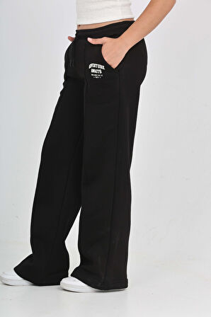 Toontoy Kız Çocuk Bol Paça Baskılı Eşofman Alt