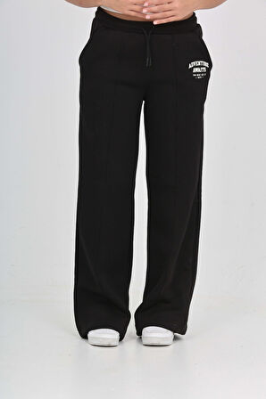 Toontoy Kız Çocuk Bol Paça Baskılı Eşofman Alt