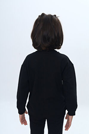 Toontoy Kız Çocuk Mini Kalp Baskılı Sweatshirt