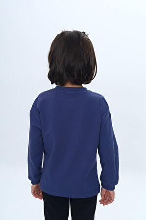 Toontoy Kız Çocuk Fiyonk Kabaran Baskılı Sweatshirt