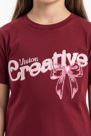 Toontoy Kız Çocuk Creatıve Kabaran Baskılı Tişört