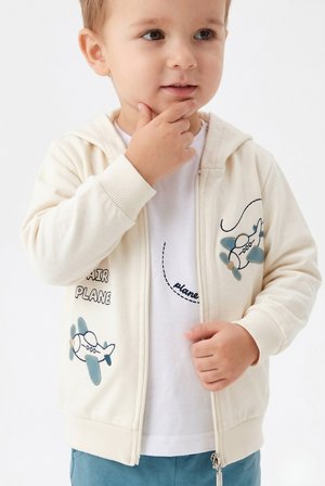 Toontoy Erkek Çocuk 3'lü Eşofman Takımı Uzun Kollu Bisiklet Yaka Nakışlı T-shirt - Kapüşonlu Fermuarlı Hırka- Beli Paçası Lastikli Eşofman Altı 25052