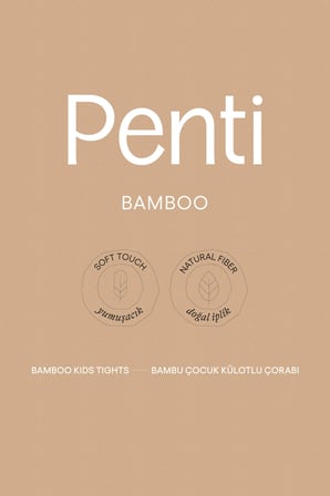 Vanilya Rengi Kız Çocuk Bambu Külotlu Çorap