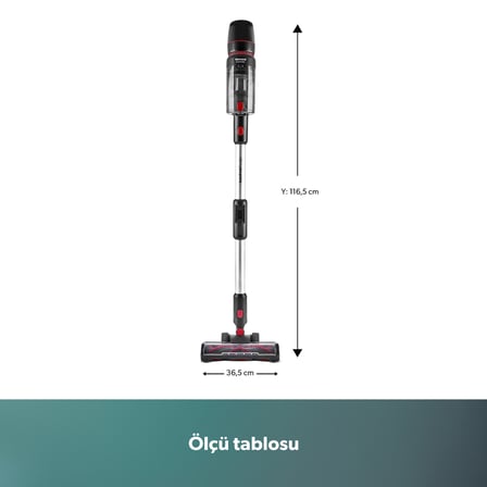 Dustrider 1273H Katlanabilir Borulu Dikey Süpürge Kırmızı